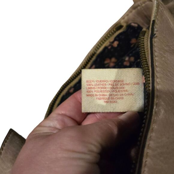 LUCKY BRAND Diamond Patchwork BoHo Leather Crossbody - Picture 6 of 7